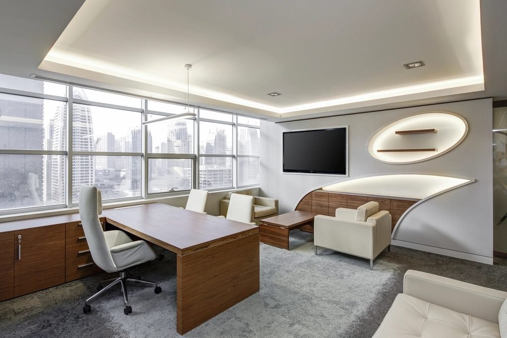 Commercial office interior after painting